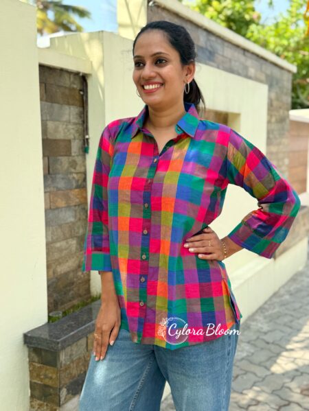 Madras Kattam Cotton Shirt – Small Checks