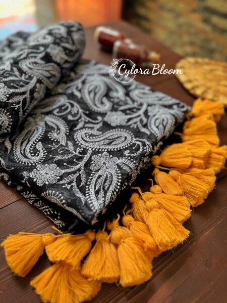 Chikankari Threadwork Mulcotton Saree