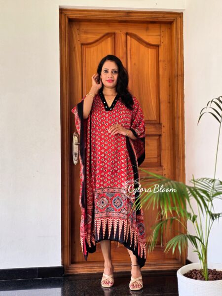 MIRA AJRAKH MODAL MIRROR WORK KAFTAN